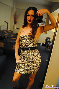 Gorgeous Nicole Montero posing in hot dresses