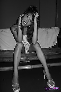 Beautiful Sapphire Young In Sensual Black And White Pictures