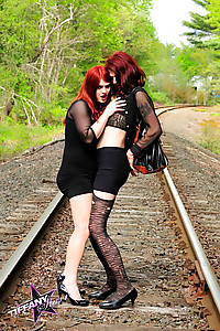 Tiffany blowjob on the railroad
