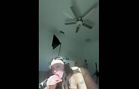 Pale TS Goddess Blowing and Riding her Black Lover s Co