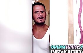 Big Cock Brazilian Tgirl Isabella Tops Lucky Horny Guy