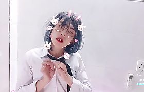 Cute Asian Crossdresser Anal Cumshot in Converse CuteAs