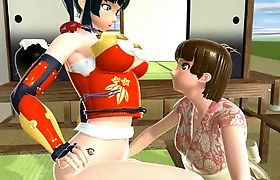 3d Japanese hentai shemale tittyfucked and cummed