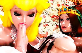3D hentai shemale Princess gets sucked her bigcock