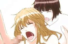 Shemale anime threesome hard fucking