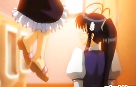 Bondage hentai coed threesome fucked by shemale anime