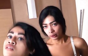 Thai Shemales Shy and Sherry Fuck