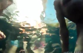 Underwater Double Shemale Blowjob