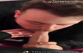Guy sucks beautiful trans cock