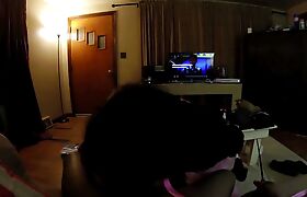 Skilled Cocksucking Tranny Taking Care of her Black Lover