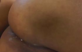 Shemale latina receives anal from her eager stud