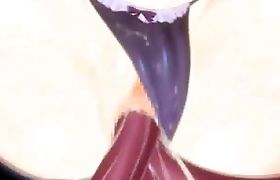 3D animated hentai caught by tentacles and tittyfucked