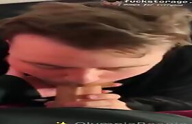 Guy sucks beautiful trans cock