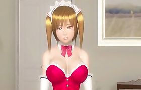Shemale 3D hentai maid fucked doggystyle busty anime