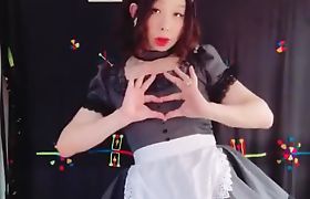 Cute Japanese Maid CD Crossdresser Training harukanothe